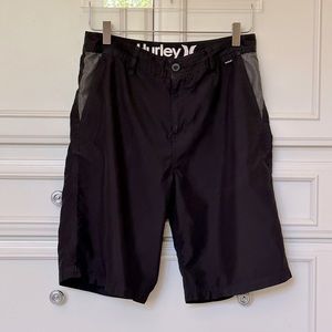 HURLEY Men's Lightweight Hybrid Shorts Black Gray Size 30 waist